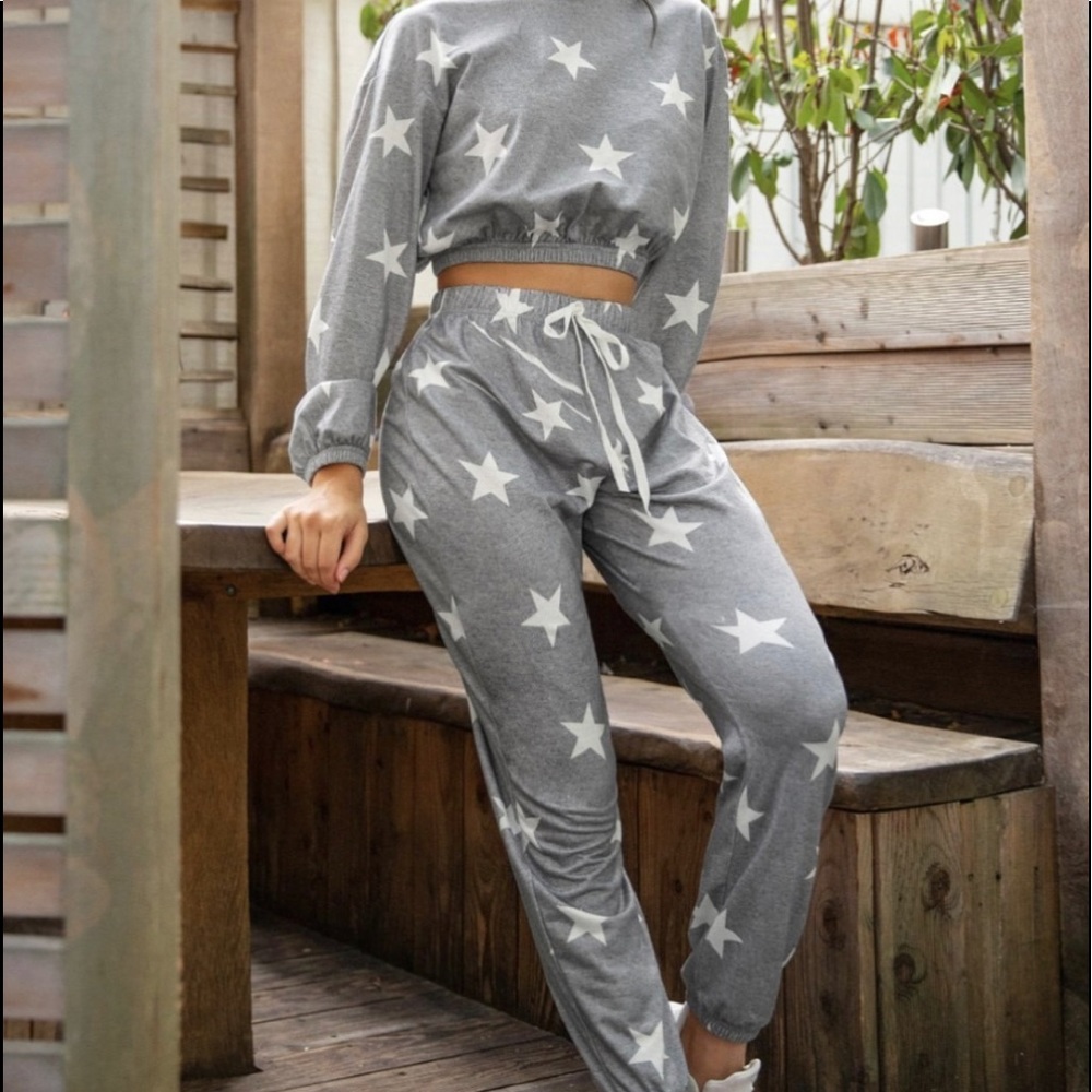 Olivier Goureau Grey Star Sweats Set size S